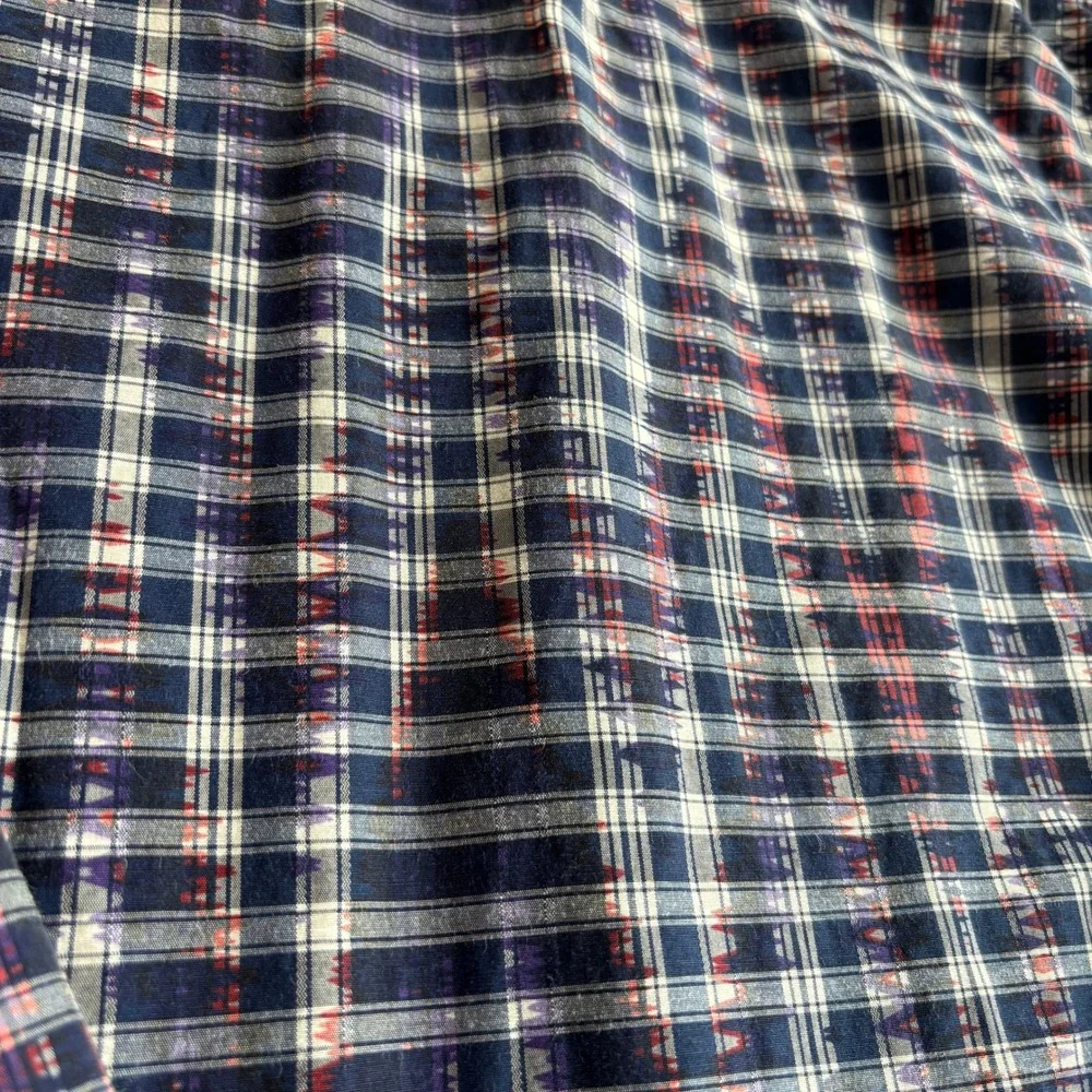 Vicente‎ Black Mens Plaid Check Button Up Shirt Casual Dress Shirt